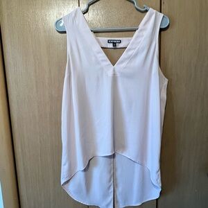Express Women's Light Pink V-Neck Blouse